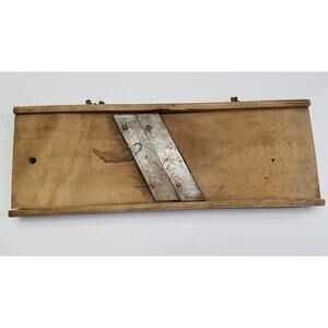 Cabbage Slaw Kraut Slicer Dual Blade Fermenting Wooden Rustic Decor Kitchen Ware